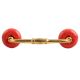 Red Crackle Ceramic Bridge Handle